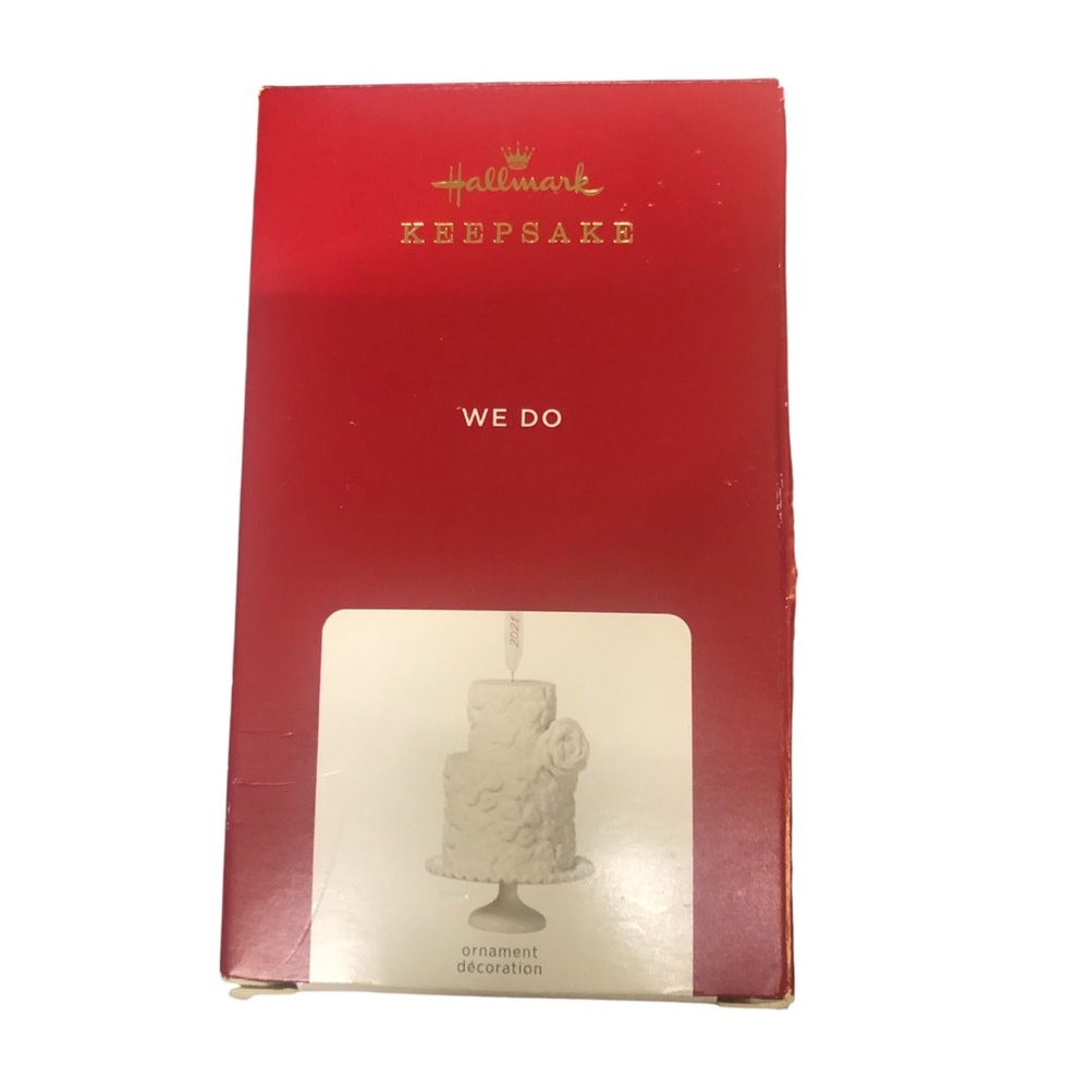 Hallmark Ornament 2021 - We Do Wedding Cake, Porcelain Anniversary